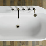Roman tub set with 2 x 3/4'' valves and rim mounted ceramic mixer with progressive cartridge and handshower