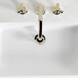 Widespread lavatory set with drain