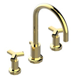 THG - Widespread lavatory set with drain - Gold Polished