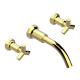 THG - Trim for wall mounted 3-hole lavatory set only - Gold Polished
