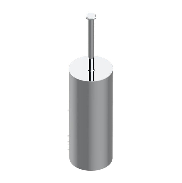 THG - Metal toilet brush holder with brush with cover floor mounted - Matt Umber PVD