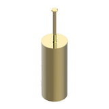 THG - Metal toilet brush holder with brush with cover floor mounted - Gold Color PVD