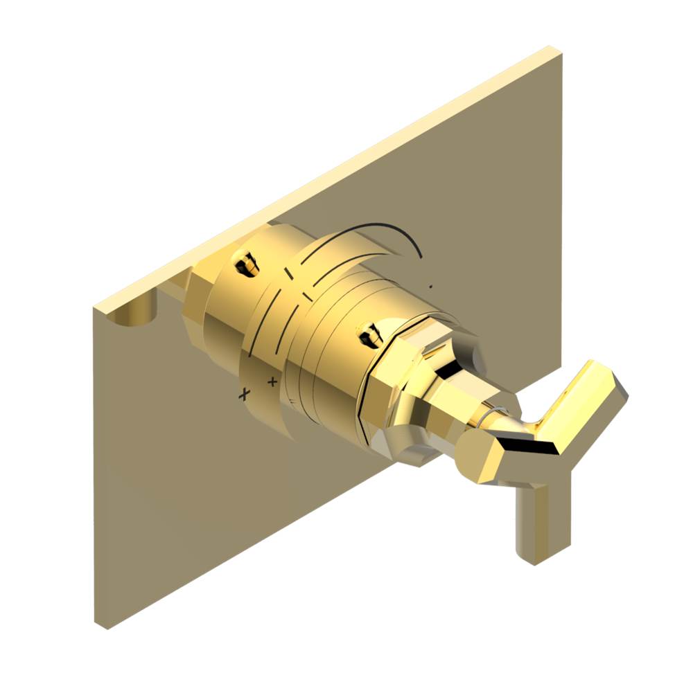 THG - Trim for THG thermostatic valve, rough part supplied with fixing box ref.5 200AE/US - Gold Color PVD