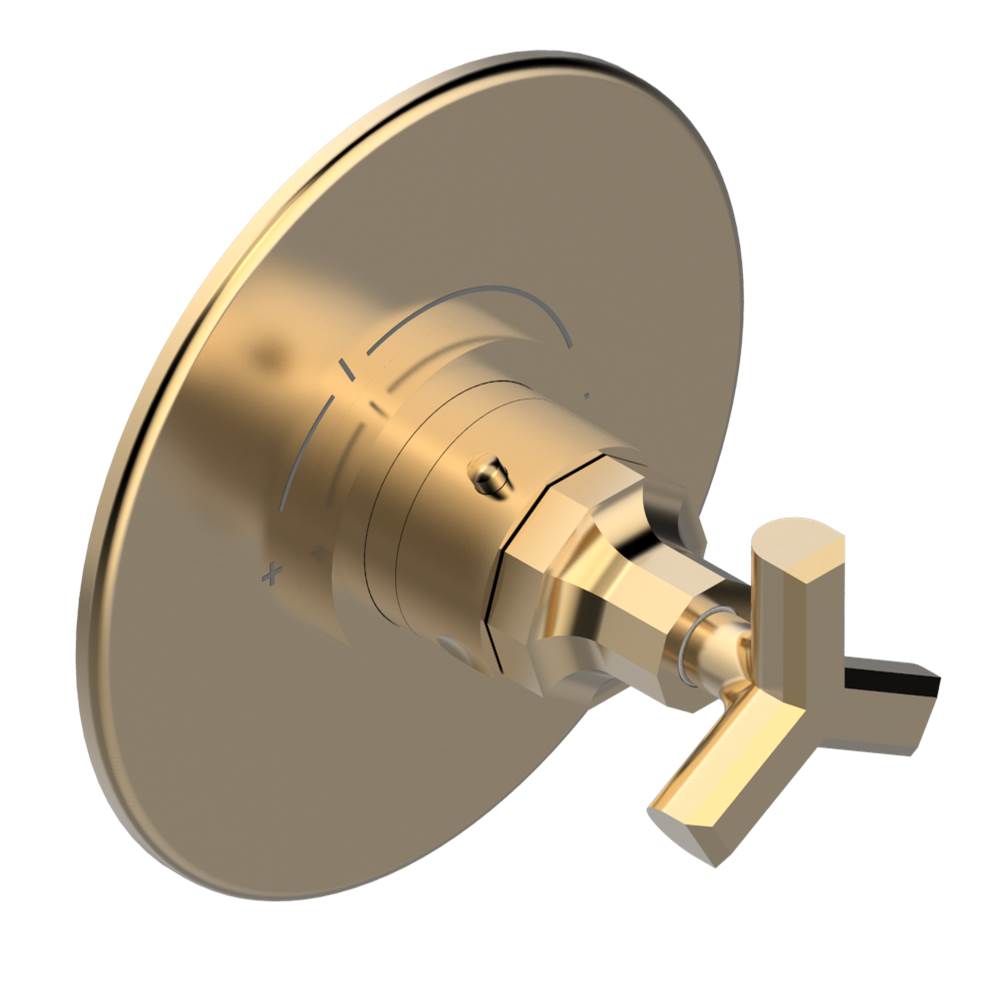 THG - Trim for THG thermostatic valve, rough part supplied with fixing box ref. 5 200AE/US - Round plate model - Matt Umber PVD