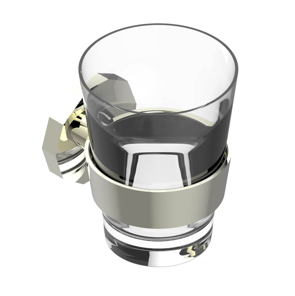 THG - wall mounted glass holder with BACCARAT crystal glass - Nickel Color PVD