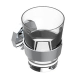 THG - wall mounted glass holder with BACCARAT crystal glass - Matt Nickel Color PVD