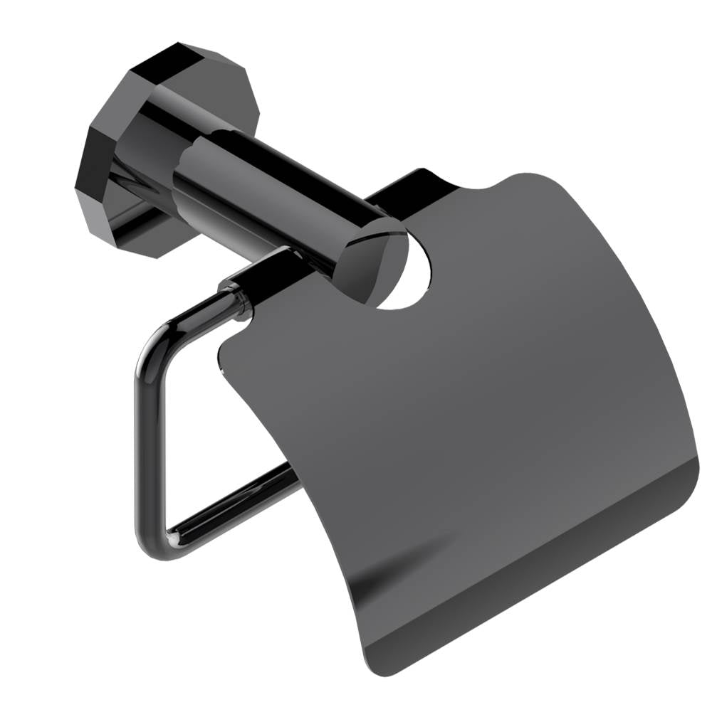 THG - Toilet paper holder, single mount with cover - Brown Bronze Color PVD