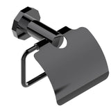 THG - Toilet paper holder, single mount with cover - Brown Bronze Color PVD
