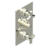 THG - Trim for THG thermostatic valve 2 volume controls, rough part supplied with fixing box ref. 5 400AE/US - Nickel Polished
