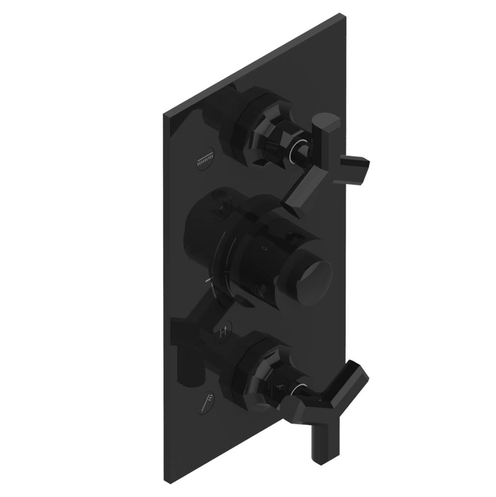 THG - Trim for THG thermostatic valve 2 volume controls, rough part supplied with fixing box ref. 5 400AE/US - Brown Bronze Color PVD