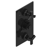THG - Trim for THG thermostatic valve 2 volume controls, rough part supplied with fixing box ref. 5 400AE/US - Brown Bronze Color PVD