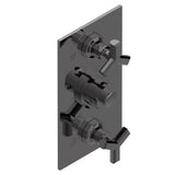 THG - Trim for THG thermostatic valve 2 volume controls, rough part supplied with fixing box ref. 5 400AE/US - Matt Graphite PVD