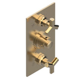 THG - Trim for THG thermostatic valve 2 volume controls, rough part supplied with fixing box ref. 5 400AE/US - Matt Umber PVD
