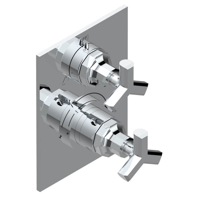 THG - Trim for thg thermostat with 2-way diverter, rough part supplied with fixing box ref. 5 500AE/US - Umber PVD