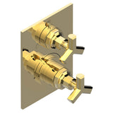 THG - Trim for thg thermostat with 2-way diverter, rough part supplied with fixing box ref. 5 500AE/US - Gold Polished