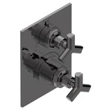 THG - Trim for thg thermostat with 2-way diverter, rough part supplied with fixing box ref. 5 500AE/US - Matt Graphite PVD