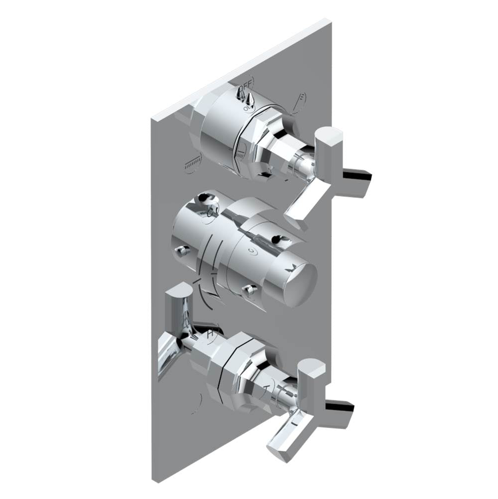 THG - Trim for thg thermostat with 2-way diverter and on/off control, rough part supplied with fixing box ref. .5 540AE/US - Umber PVD