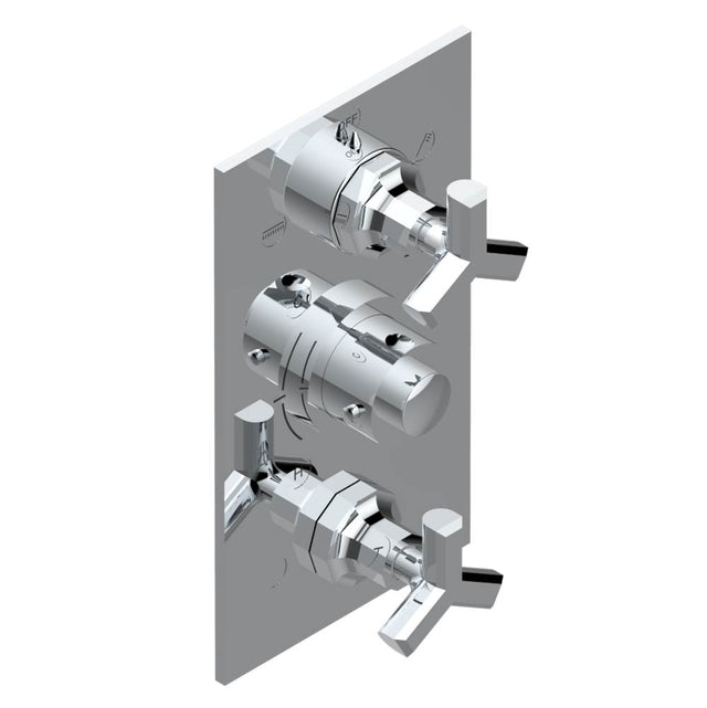 THG - Trim for thg thermostat with 2-way diverter and on/off control, rough part supplied with fixing box ref. .5 540AE/US - Umber PVD