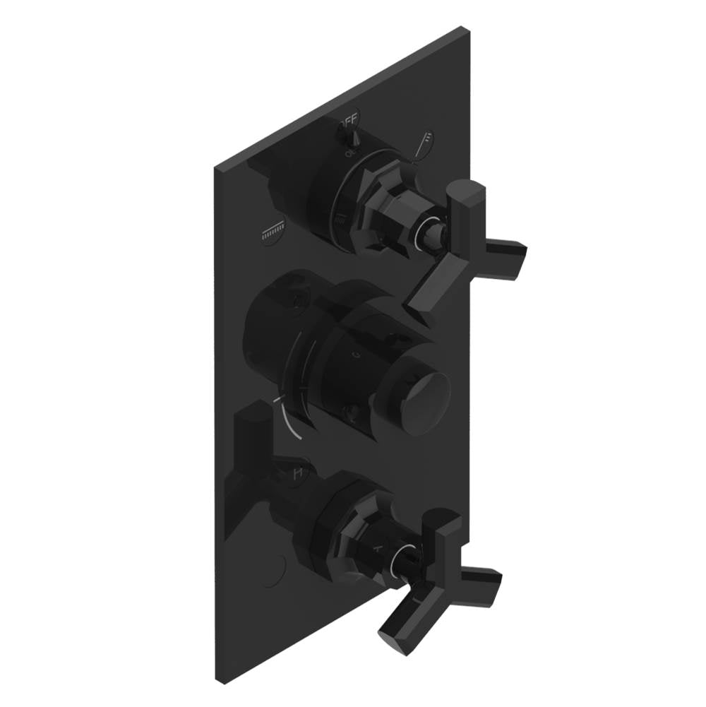 THG - Trim for thg thermostat with 2-way diverter and on/off control, rough part supplied with fixing box ref. .5 540AE/US - Brown Bronze Color PVD