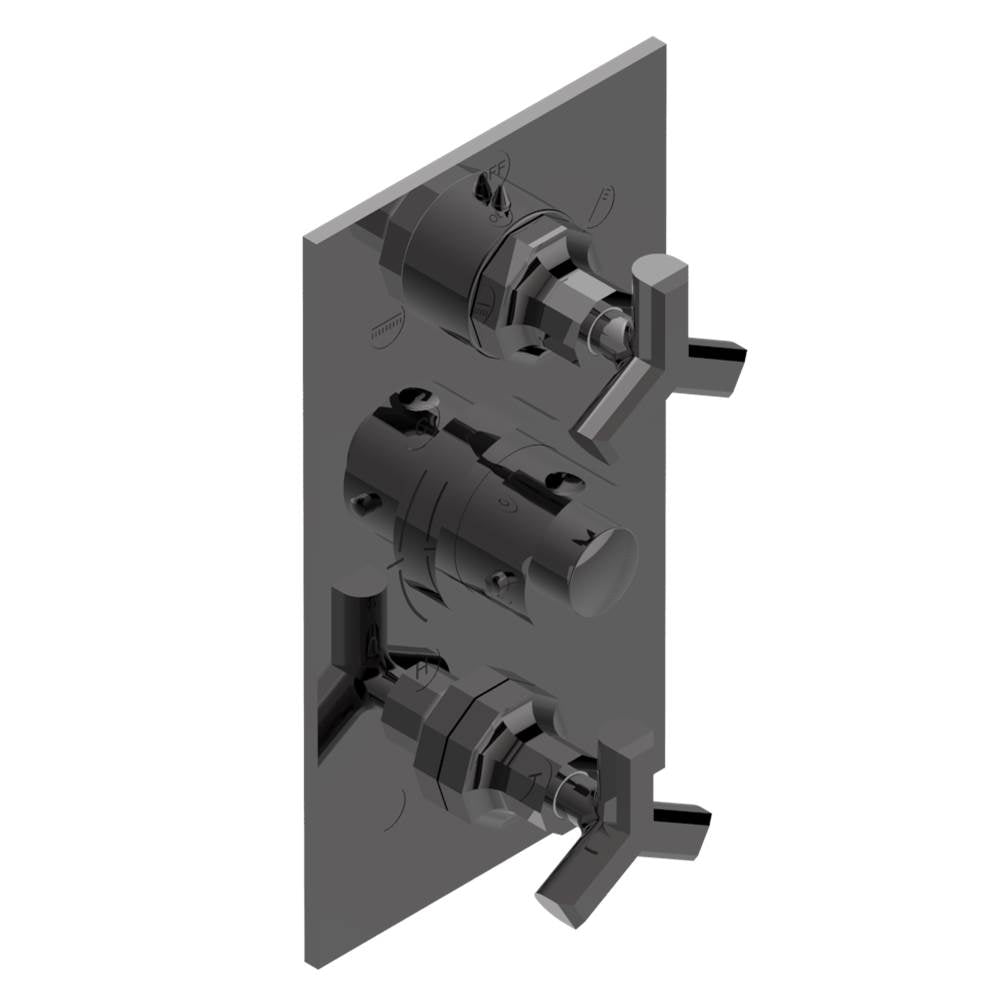 THG - Trim for thg thermostat with 2-way diverter and on/off control, rough part supplied with fixing box ref. .5 540AE/US - Matt Graphite PVD