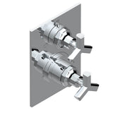 THG - Trim for thermostatic mixer with stop valve and 3 way diverter, rough part supplied with fixing box ref.5 600AE/US - Matt Umber PVD