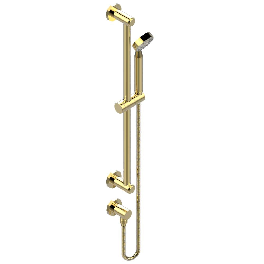 THG - Slide bar with handhsower and elbow - Gold Polished