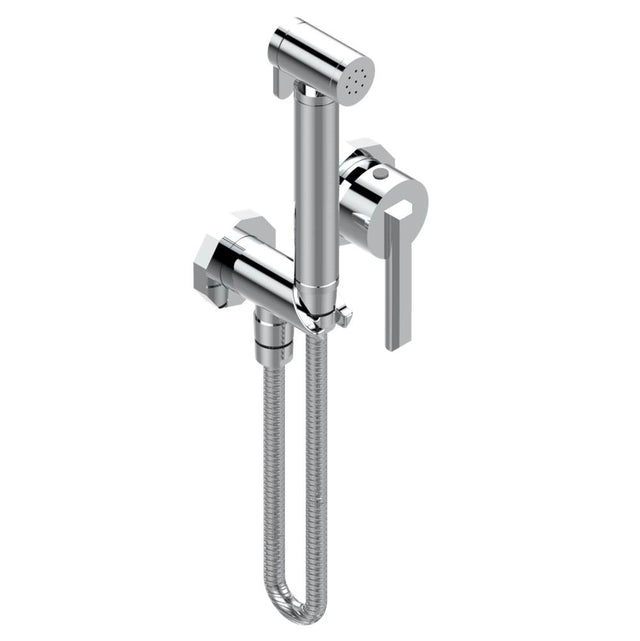 THG - Trim only for WC douche including: trigger spray, wall mounted single lever mixer, reinforced hose (49 1/4'') - Umber PVD