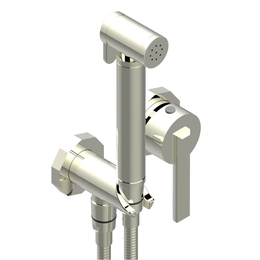 THG - Trim only for WC douche including: trigger spray, wall mounted single lever mixer, reinforced hose (49 1/4'') - Nickel Polished