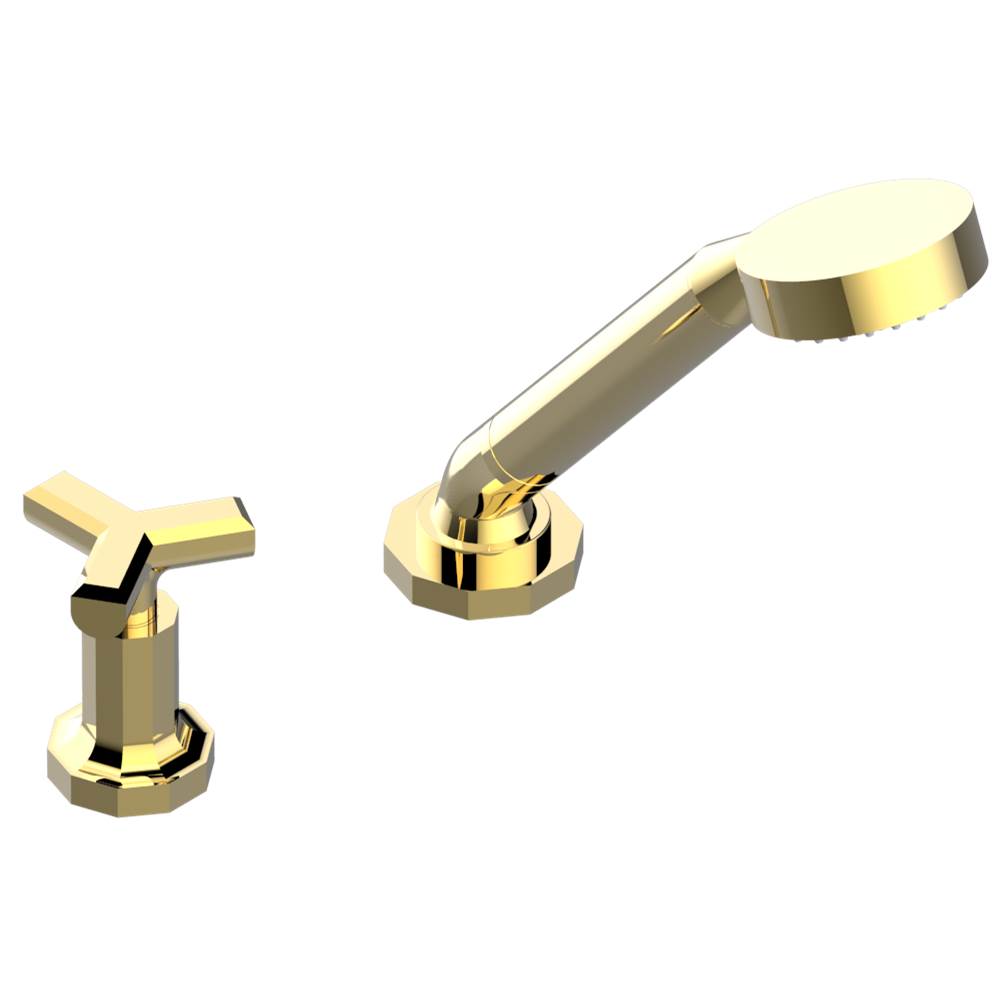 THG - Deck mounted mixer with handshower, progressive cartridge - Gold Polished