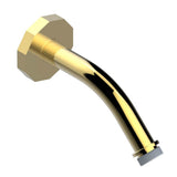 THG - Horizontal shower arm, 45°, lg: 4'' 3/4 - Gold Color PVD