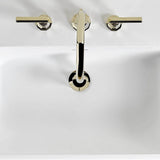 Widespread lavatory set with drain