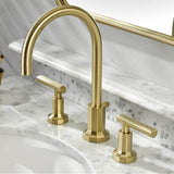 Widespread lavatory set with drain