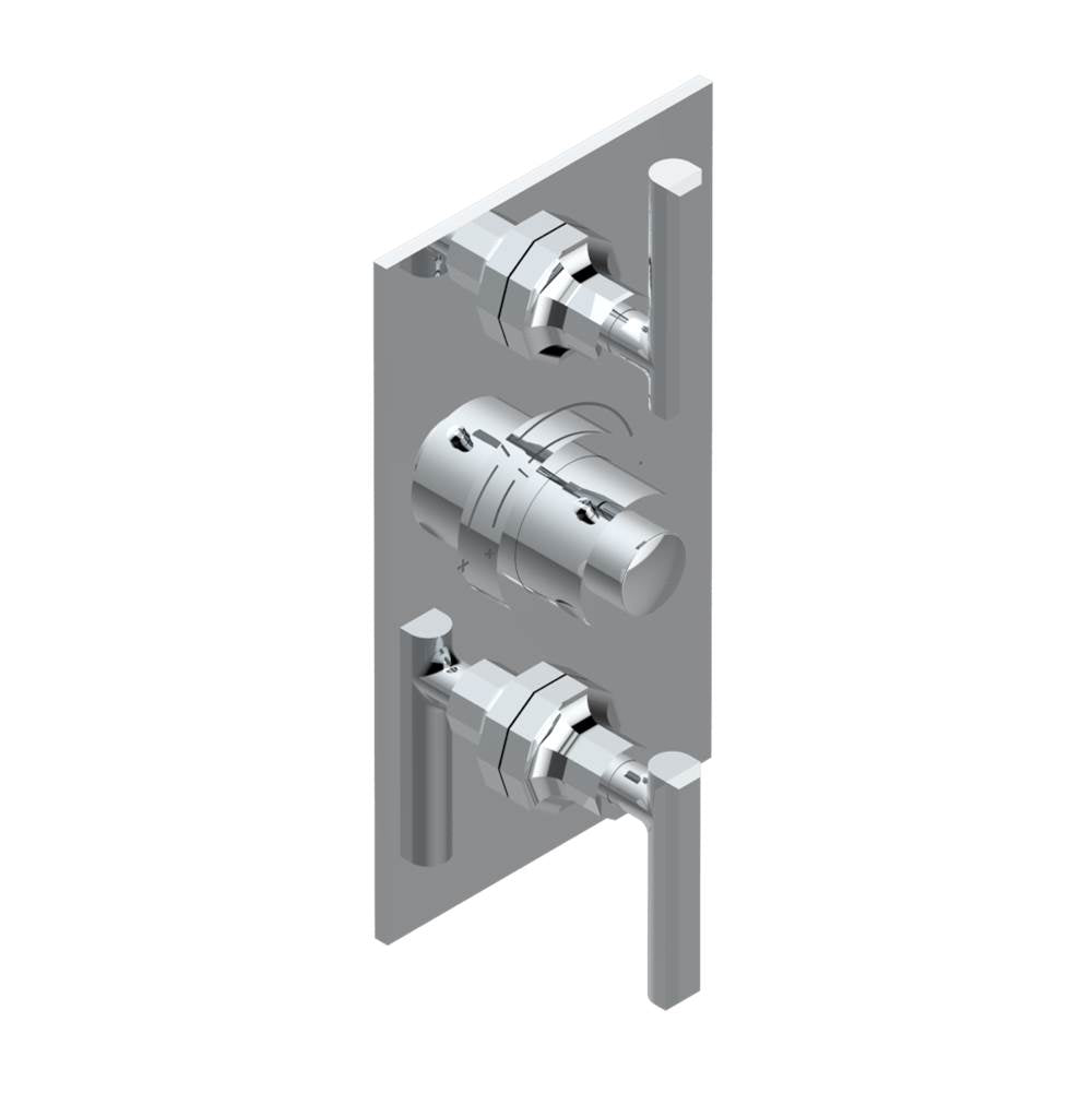 THG - Trim for THG thermostatic valve 2 volume controls, rough part supplied with fixing box ref. 5 400AE/US - Matt Umber PVD