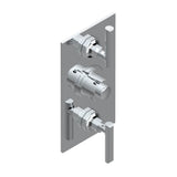 THG - Trim for THG thermostatic valve 2 volume controls, rough part supplied with fixing box ref. 5 400AE/US - Matt Umber PVD