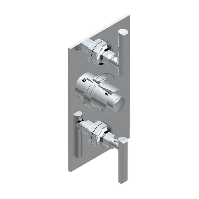 THG - Trim for THG thermostatic valve 2 volume controls, rough part supplied with fixing box ref. 5 400AE/US - Matt Umber PVD
