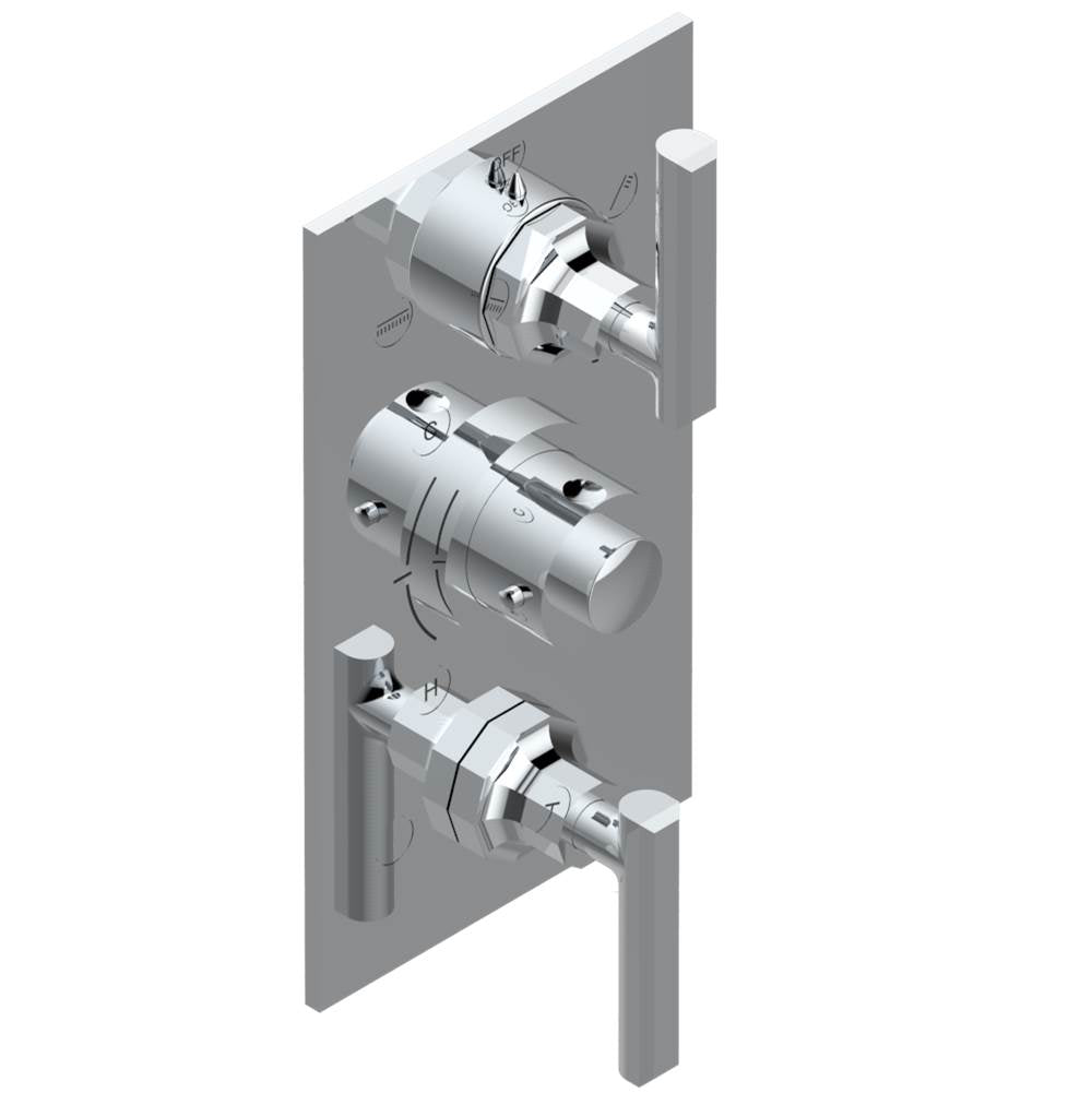 THG - Trim for thg thermostat with 2-way diverter and on/off control, rough part supplied with fixing box ref. .5 540AE/US - Umber PVD
