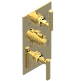 THG - Trim for thg thermostat with 2-way diverter and on/off control, rough part supplied with fixing box ref. .5 540AE/US - Gold Color PVD
