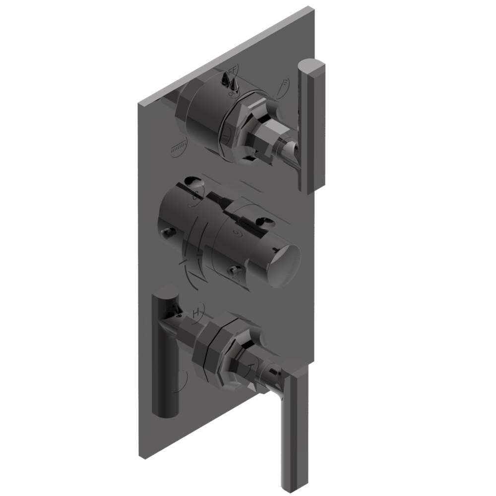 THG - Trim for thg thermostat with 2-way diverter and on/off control, rough part supplied with fixing box ref. .5 540AE/US - Matt Graphite PVD