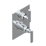 THG - Trim for thermostatic mixer with stop valve and 3 way diverter, rough part supplied with fixing box ref.5 600AE/US - Matt Umber PVD