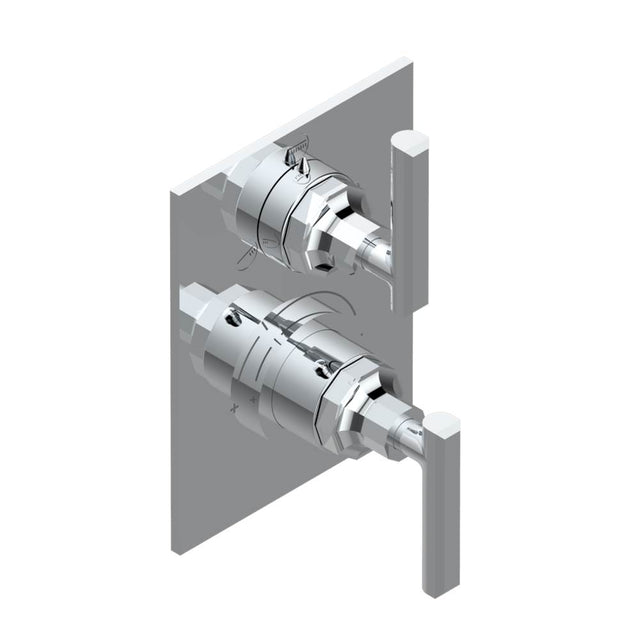 THG - Trim for thermostatic mixer with stop valve and 3 way diverter, rough part supplied with fixing box ref.5 600AE/US - Matt Umber PVD