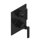 THG - Trim for thermostatic mixer with stop valve and 3 way diverter, rough part supplied with fixing box ref.5 600AE/US - Brown Bronze Color PVD