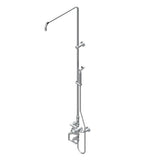 THG - Exposed thermostatic shower mixer 2 volume controls, column and handshower on cradle - 6'' centres (no showerhead) - Umber PVD