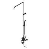 THG - Exposed thermostatic shower mixer 2 volume controls, column and handshower on cradle - 6'' centres (no showerhead) - Brown Bronze Color PVD