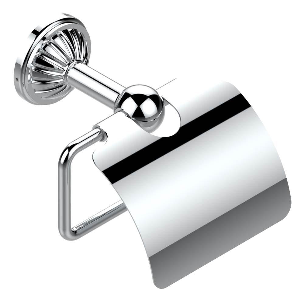 THG - Toilet paper holder, single mount with cover - Matt Umber PVD