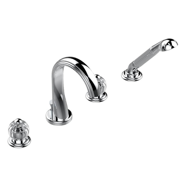 THG - Roman tub set with divertor spout and handshower, 3/4'' valves - Matt Umber PVD