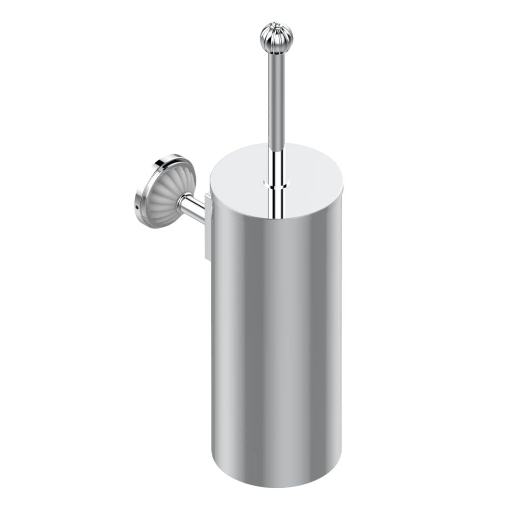 THG - Metal toilet brush holder with brush with cover wall mounted - Matt Umber PVD