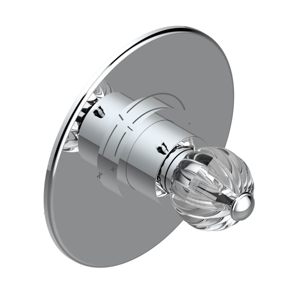 THG - Trim for THG thermostatic valve, rough part supplied with fixing box ref. 5 200AE/US - Round plate model - Matt Umber PVD