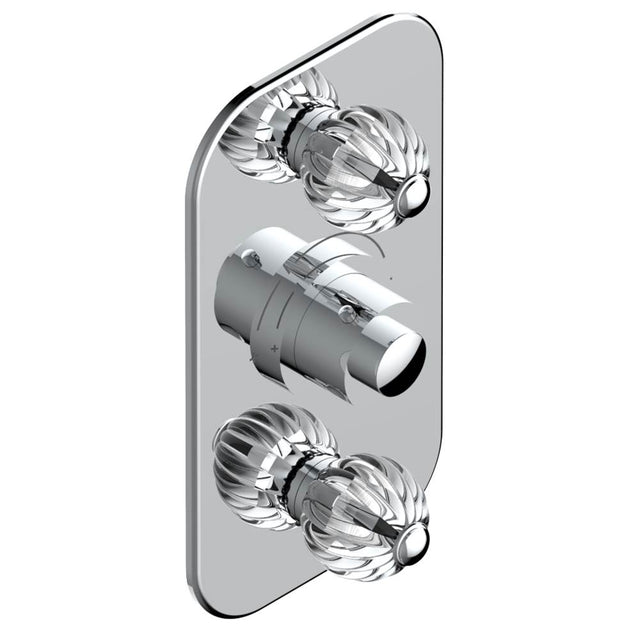 THG - Trim for THG thermostatic valve 2 volume controls, rough part supplied with fixing box ref. 5 400AE/US - Matt Umber PVD