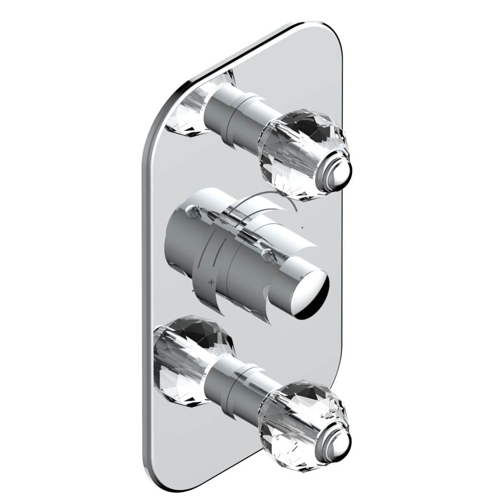 THG - Trim for THG thermostatic valve 2 volume controls, rough part supplied with fixing box ref. 5 400AE/US - Matt Umber PVD