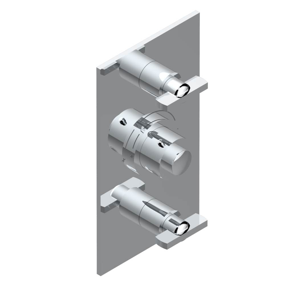 THG - Trim for THG thermostatic valve 2 volume controls, rough part supplied with fixing box ref. 5 400AE/US - Matt Umber PVD